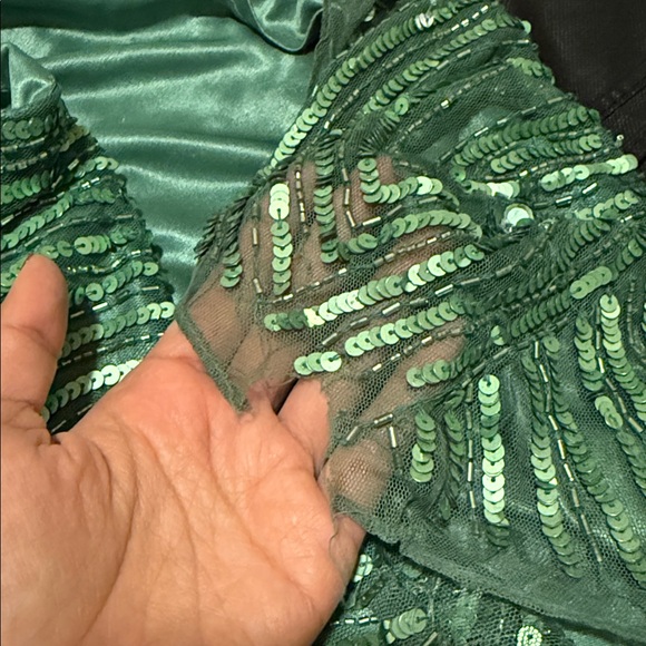 Primavera Couture Sparkling Green Backless Dress - Picture 8 of 11